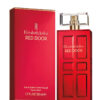 Elizabeth Arden Red Door Women’s Perfume with roses and silk ribbons on vanity